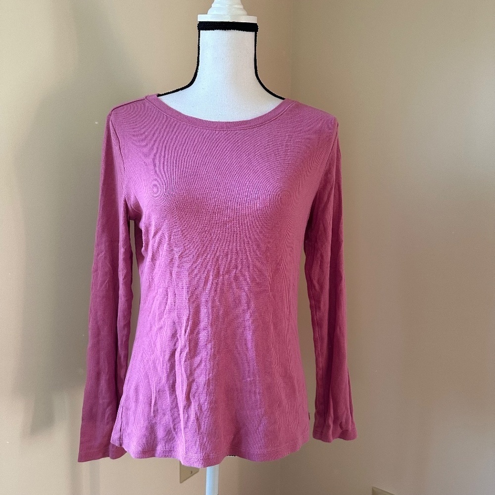 *TIME AND TRU* Pink Fashion Long Sleeve Top Size Medium (8-10)